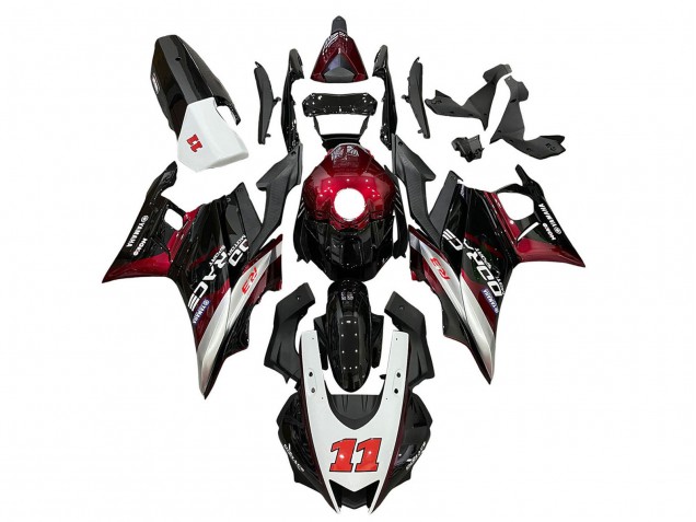 2019-2021 Yamaha YZF R3/R25 Motorcycle Fairings - White Red Black 11 Canada