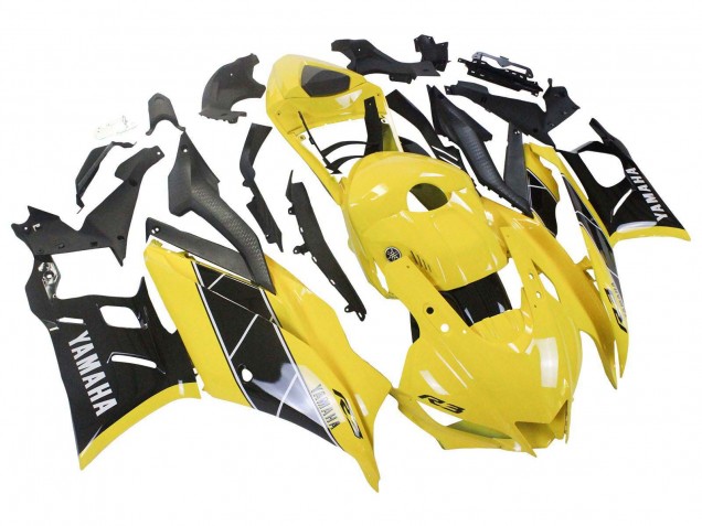 2019-2021 Yamaha YZF R3/R25 Motorcycle Fairings - Yellow Black Canada