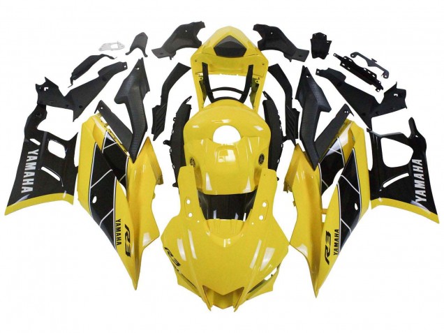 2019-2021 Yamaha YZF R3/R25 Motorcycle Fairings - Yellow Black Canada
