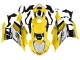 2019-2021 Yamaha YZF R3/R25 Motorcycle Fairings - Yellow White Black Stripe Canada