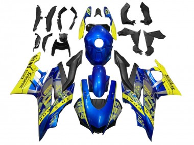 2022-2024 Yamaha YZF R3/R25 Motorcycle Fairings - Yellow Blue Matte Black 93 Canada