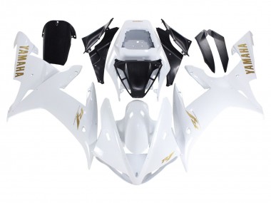 2002-2003 Yamaha YZF 1000 R1 Motorcycle Fairings - White Gold Decals Canada