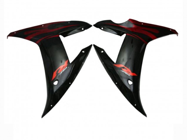 2002-2003 Yamaha YZF 1000 R1 Motorcycle Fairings - Red Black Flame Canada