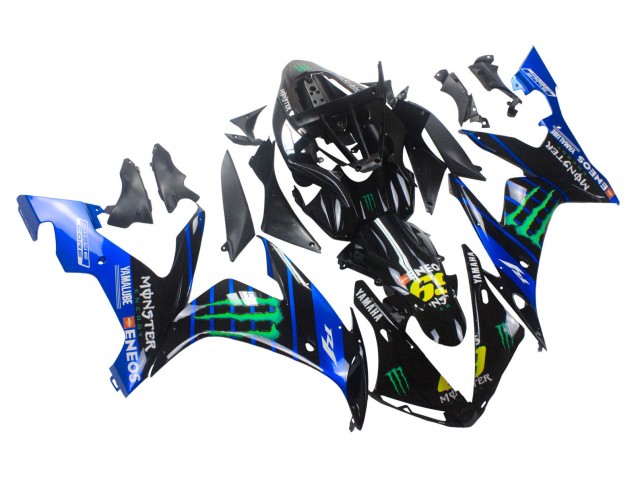 2004-2006 Yamaha YZF 1000 R1 Motorcycle Fairings - Blue Black Yellow Green Monster Yamalube ENEOS 69 Canada