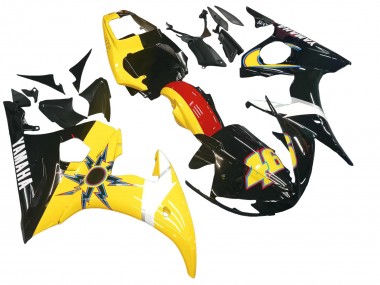 2006-2009 Yamaha YZF R6S Motorcycle Fairings - Yellow Red Glossy Black 46 Canada