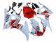 2006-2009 Yamaha YZF R6S Motorcycle Fairings - White Red Lucky Strike Motul Canada