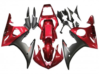 2006-2009 Yamaha YZF R6S Motorcycle Fairing Kits - Red Matte Black Canada
