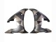 2006-2009 Yamaha YZF R6S Motorcycle Fairings - Grey Matte Black Geometric Canada