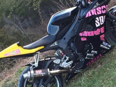 2003-2004 Yamaha YZF R6 Motorcycle Fairings - Yellow Pink Glossy Black Rossi Repsol 46 Canada