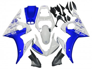 2006-2009 Yamaha YZF R6S Motorcycle Fairings - White Blue GYTR Canada