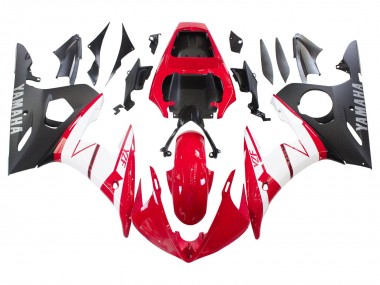 2003-2004 Yamaha YZF R6 Motorcycle Fairings - Red White Matte Black Canada