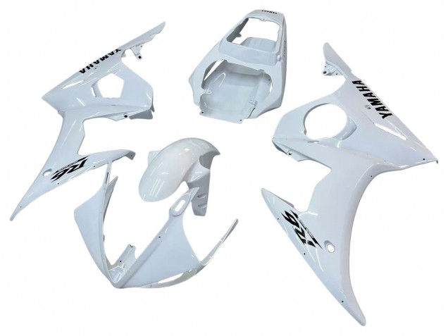 2006-2009 Yamaha YZF R6S Motorcycle Fairings - White Black Decals Canada