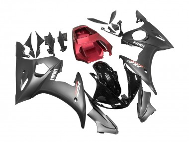 2006-2009 Yamaha YZF R6S Motorcycle Fairings - Black Red Canada
