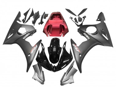 2006-2009 Yamaha YZF R6S Motorcycle Fairings - Black Red Canada