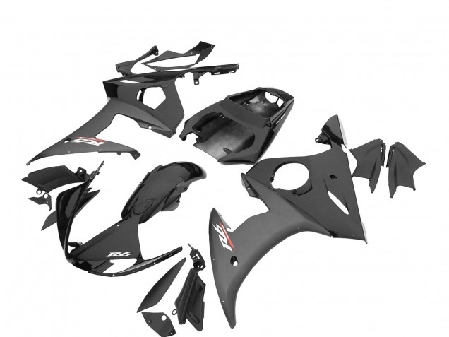 2006-2009 Yamaha YZF R6S Motorcycle Fairings - Glossy Black Matte Black Canada