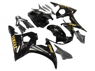 2005 Yamaha YZF 600 R6 Motorcycle Fairings - Black Gold Canada