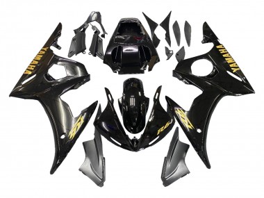 2005 Yamaha YZF 600 R6 Motorcycle Fairings - Black Gold Canada