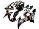 2005 Yamaha YZF 600 R6 Motorcycle Fairings - Glossy Black White Lucky Strike Motul Canada