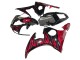 2005 Yamaha YZF 600 R6 Motorcycle Fairings - Black with Red Flame Canada