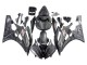 2006-2007 Yamaha YZF 600 R6 Motorcycle Fairings - Matte Black Silver Flame Canada