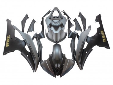 2008-2016 Yamaha YZF 600 R6 Motorcycle Fairings - Grey Matte Black Gold Decals Canada