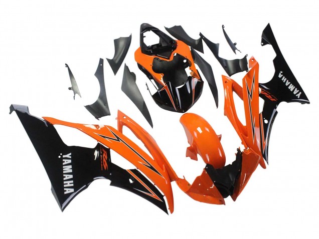 2008-2016 Yamaha YZF 600 R6 Motorcycle Fairings - Orange Black Canada