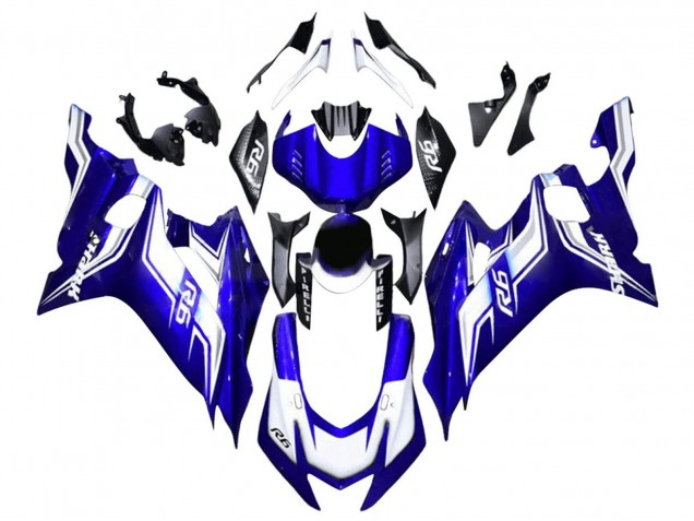 2017-2025 Yamaha YZF 600 R6 Motorcycle Fairing - White Blue Canada