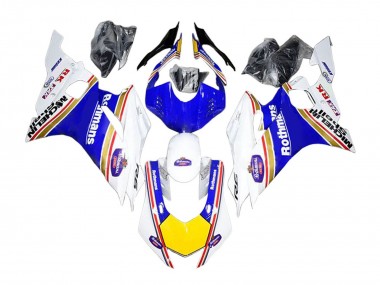 2017-2025 Yamaha YZF 600 R6 Motorcycle Fairings - White Blue Yellow Rothmans Canada