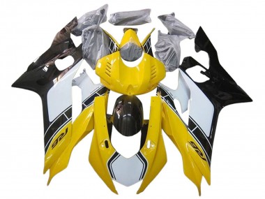 2017-2025 Yamaha YZF 600 R6 Motorcycle Fairings - White Yellow Glossy Black Canada