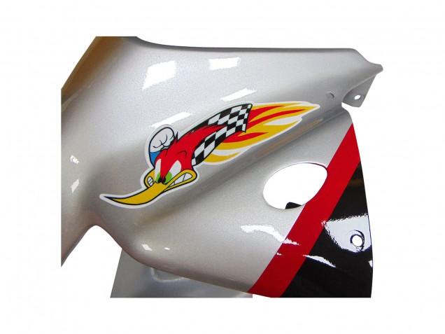 2000-2006 Honda VTR1000 Motorcycle Fairings - Silver Red Black Stripe Racing Canada