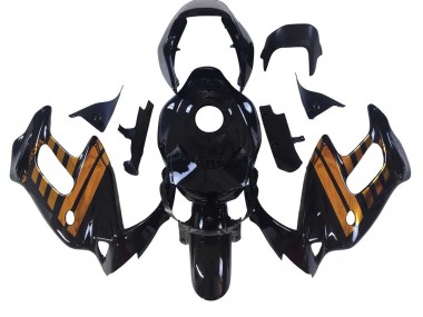 1997-2005 Honda VTR1000F Motorcycle Fairings - Glossy Black Gold Canada