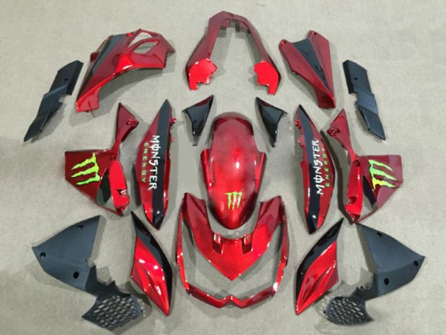2010-2013 Kawasaki Z1000 Motorcycle Fairings - Red Glossy Black Green Monster Canada