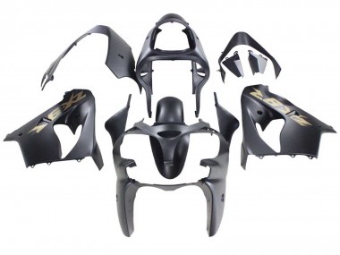 2000-2001 Kawasaki ZX9R Motorcycle Fairings - Matte Black Gold Canada