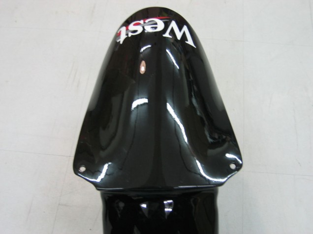 2000-2001 Kawasaki ZX9R Motorcycle Fairings - Glossy Black White West Canada