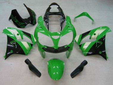 2000-2001 Kawasaki ZX9R Motorcycle Fairings - Green Silver Black Canada