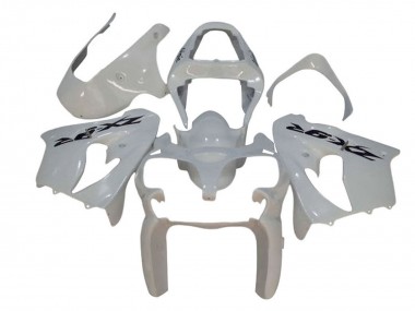 2002-2003 Kawasaki ZX9R Motorcycle Fairings - White Black Decal Canada
