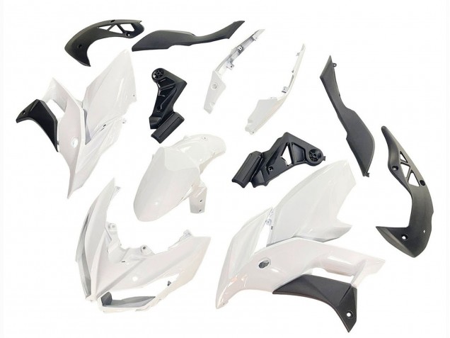 2015-2021 Kawasaki Versys 650 Motorcycle Fairings - White Matte Black Canada