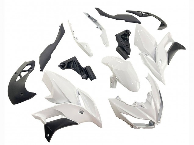 2015-2021 Kawasaki Versys 650 Motorcycle Fairings - White Matte Black Canada