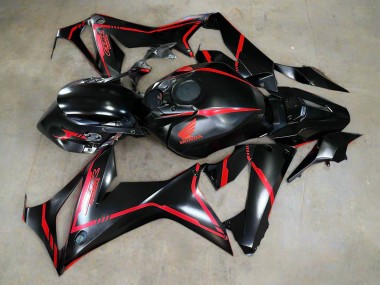 2019-2020 Honda CBR650R Motorcycle Fairings - Glossy Black Red Stripe Canada
