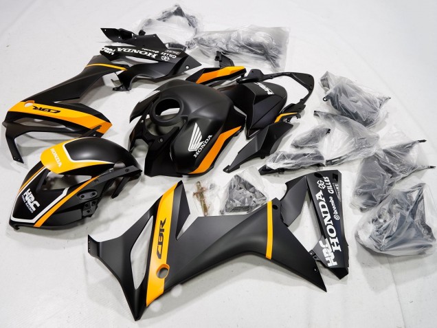 2021-2023 Honda CBR650R Motorcycle Fairings - Matte Black Yellow HRC Canada