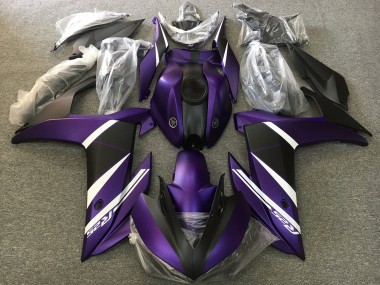 2015-2018 Yamaha YZF R3/R25 Motorcycle Fairings - White Purple Matte Black Canada
