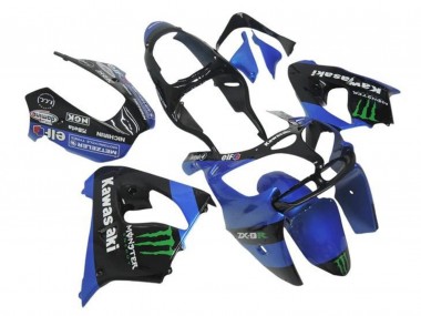2000-2001 Kawasaki ZX9R Motorcycle Fairings - Blue Black Green Monster Canada