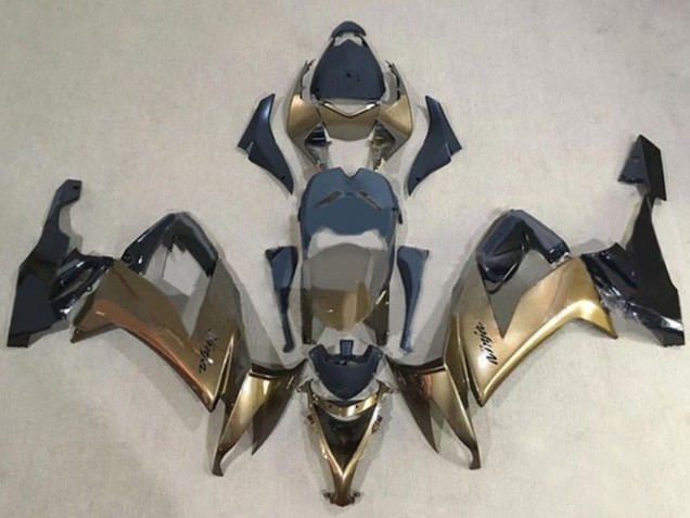 2008-2010 Kawasaki ZX10R Motorcycle Fairings - Dark Gold Black Canada