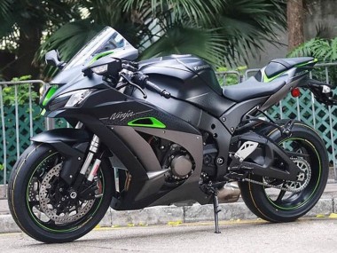 2016-2020 Kawasaki ZX10R Motorcycle Fairings - Matte Black Green Silver Canada
