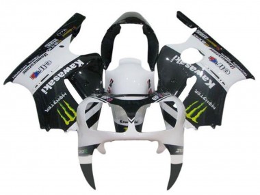 2002-2006 Kawasaki ZX12R Motorcycle Fairings - White Black Yellow Monster Canada