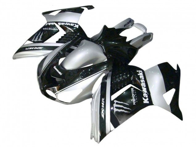 2006-2011 Kawasaki ZX14R ZZR1400 Motorcycle Fairings - Silver Black Monster Canada