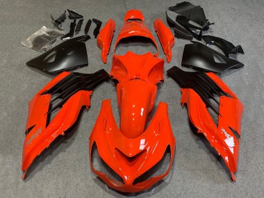 2012-2024 Kawasaki ZX14R ZZR1400 Motorcycle Fairings - Red Matte Black Canada