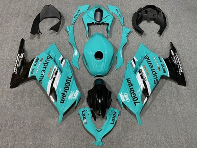 2013-2024 Kawasaki EX300 Motorcycle Fairings - Blue White Black Supreme Canada