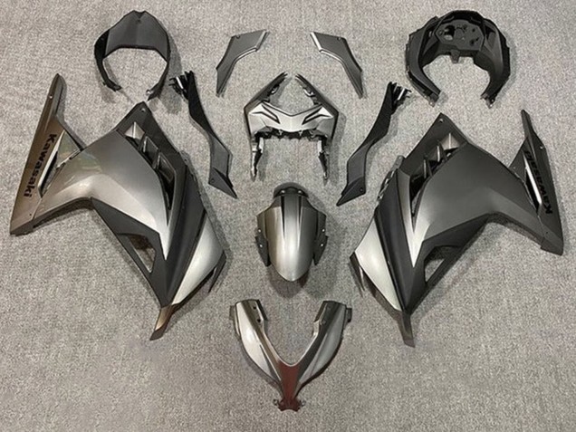 2013-2017 Kawasaki EX300 Motorcycle Fairings - Silver Matte Black Canada