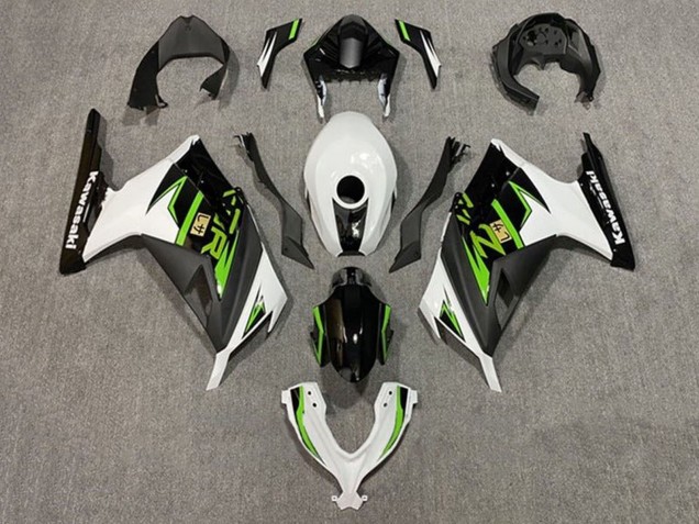 2013-2024 Kawasaki EX300 Motorcycle Fairings - White Green Black Canada